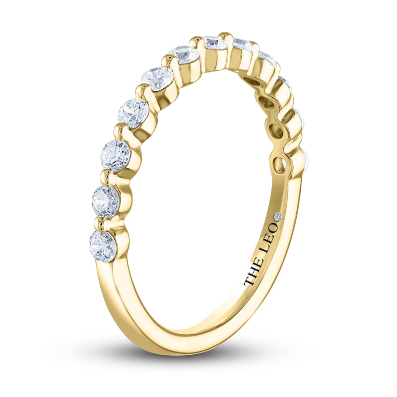 THE LEO Diamond Anniversary Ring 1/2 ct tw Round-cut 14K Yellow Gold