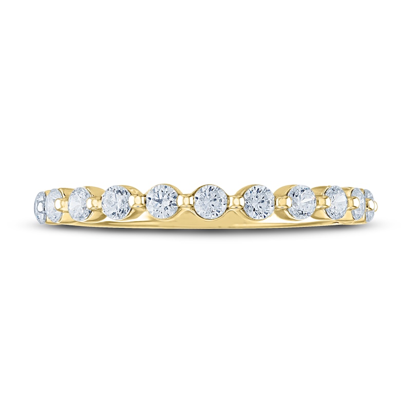 THE LEO Diamond Anniversary Ring 1/2 ct tw Round-cut 14K Yellow Gold
