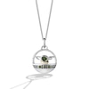 Thumbnail Image 1 of Star Wars Grogu Green Tourmaline Necklace 1/10 ct tw Diamonds Sterling Silver/10K Yellow Gold 18&quot;