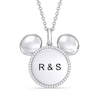 Thumbnail Image 0 of Disney Treasures Mickey Mouse Diamond Necklace 1/10 ct tw Sterling Silver 17"