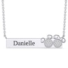 Thumbnail Image 1 of Disney Treasures Mickey & Minnie Mouse Diamond Necklace 1/15 ct tw Sterling Silver