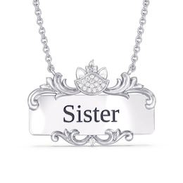 Disney Treasures The Aristocats Diamond Necklace 1/20 ct tw Sterling Silver 17"