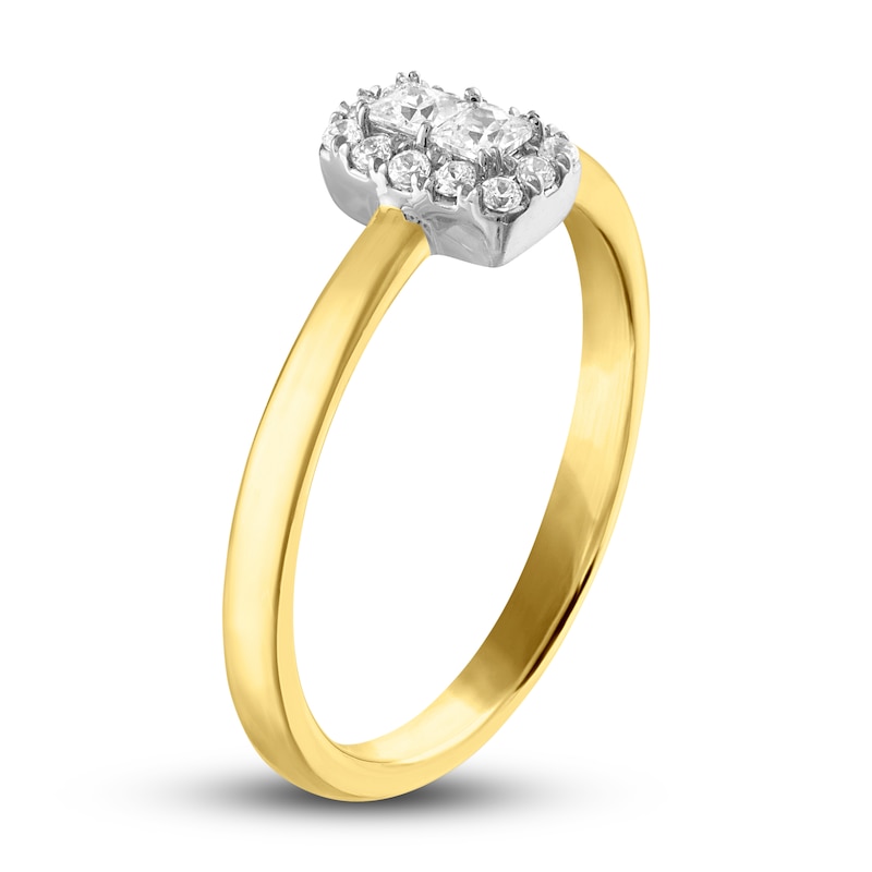 Main Image 2 of Forever Connected Diamond Ring 1/5 ct tw Princess & Round-cut 10K Yellow Gold