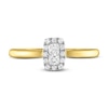 Thumbnail Image 3 of Forever Connected Diamond Ring 1/5 ct tw Princess & Round-cut 10K Yellow Gold