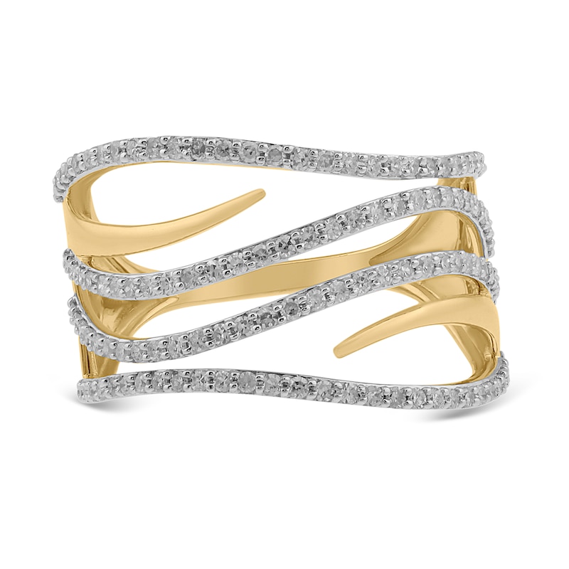 Main Image 2 of Diamond Ring 1/2 ct tw Round-cut 10K Yellow Gold