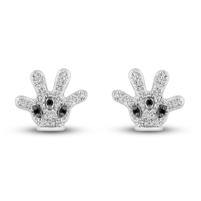 Disney Treasures Diamond Mickey Mouse Glove Earrings 1/5 ct tw Sterling Silver