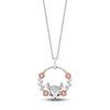 Thumbnail Image 0 of Disney Treasures "Bambi" Diamond Necklace 1/6 ct tw Sterling Silver & 10K Rose Gold 17"