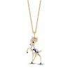 Disney Treasures "Bambi" Diamond Necklace 1/8 ct tw 10K Yellow Gold 17"