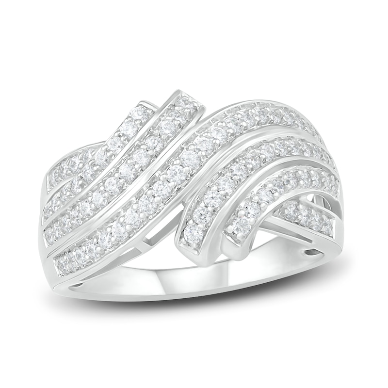 Main Image 1 of Diamond Ring 1/2 ct tw Round-cut Sterling Silver