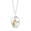 Thumbnail Image 0 of Disney Treasures Pluto Diamond Necklace 1/8 ct tw Sterling Silver & 10K Yellow Gold 17"