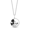 Disney Treasures Mickey Mouse Diamond Necklace 1/5 ct tw Sterling Silver 17"