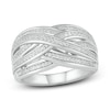 Thumbnail Image 0 of Diamond Crossover Ring 1/4 ct tw Round-cut Sterling Silver
