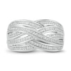 Thumbnail Image 2 of Diamond Crossover Ring 1/4 ct tw Round-cut Sterling Silver