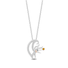 Thumbnail Image 1 of Disney Treasures The Nightmare Before Christmas Citrine & Diamond Necklace 1/6 ct tw Sterling Silver & 10K Rose Gold 17&quot;