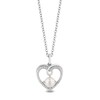 Hallmark Diamonds Cultured Pearl Necklace 1/10 ct tw Diamonds Sterling Silver 18"