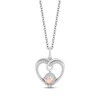Hallmark Diamonds Lab-Created Opal Necklace 1/10 ct tw Sterling Silver 18"