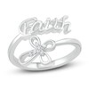 Thumbnail Image 1 of Diamond Faith Ring 1/20 ct tw Round-cut Sterling Silver
