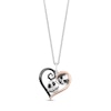 Disney Treasures The Nightmare Before Christmas Diamond Necklace 1/15 ct tw Sterling Silver & 10K Rose Gold 19"