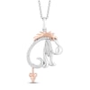 Thumbnail Image 1 of Disney Treasures Winnie the Pooh &quot;Eeyore&quot; Diamond Necklace 1/15 ct tw Sterling Silver & 10K Rose Gold 19&quot;
