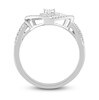 Two as One Diamond Ring 1/5 ct tw Round-Cut Sterling Silver