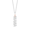 Thumbnail Image 0 of Hallmark Diamonds "Mama" Necklace 1/6 ct tw Sterling Silver & 10K Rose Gold 18"