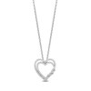 Thumbnail Image 0 of Hallmark Diamonds Heart Necklace 1/2 ct tw Sterling Silver 18"