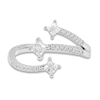 Thumbnail Image 3 of Three-Stone Deconstructed Diamond Ring 1/2 ct tw Princess & Round-Cut 10K White Gold