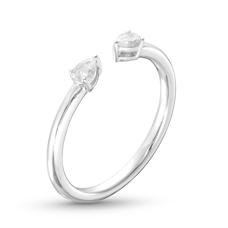Main Image 2 of Diamond Deconstructed Ring 1/5 ct tw Pear-shaped 10K White Gold