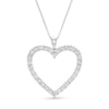 Thumbnail Image 1 of KAY Lab-Grown Diamonds Heart Necklace 1-1/2 ct tw Round-Cut 14K White Gold 18&quot;