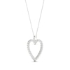 Thumbnail Image 1 of Lab-Created Diamonds by KAY Heart Necklace 1-1/2 ct tw Round-Cut 14K White Gold 18"