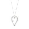 Thumbnail Image 3 of Lab-Created Diamonds by KAY Heart Necklace 1-1/2 ct tw Round-Cut 14K White Gold 18"