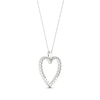 Thumbnail Image 4 of KAY Lab-Grown Diamonds Heart Necklace 1-1/2 ct tw Round-Cut 14K White Gold 18&quot;