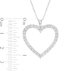 Thumbnail Image 5 of Lab-Created Diamonds by KAY Heart Necklace 1-1/2 ct tw Round-Cut 14K White Gold 18"