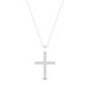 Thumbnail Image 1 of KAY Lab-Grown Diamonds Cross Necklace 1-1/2 ct tw 14K White Gold 18&quot;