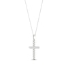 Thumbnail Image 1 of Lab-Created Diamonds by KAY Cross Necklace 1-1/2 ct tw 14K White Gold 18"