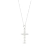 Thumbnail Image 3 of Lab-Created Diamonds by KAY Cross Necklace 1-1/2 ct tw 14K White Gold 18"