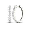 Lab-Created Diamonds by KAY Hoop Earrings 3 ct tw 14K White Gold