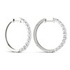 Lab-Created Diamonds by KAY Hoop Earrings 3 ct tw 14K White Gold