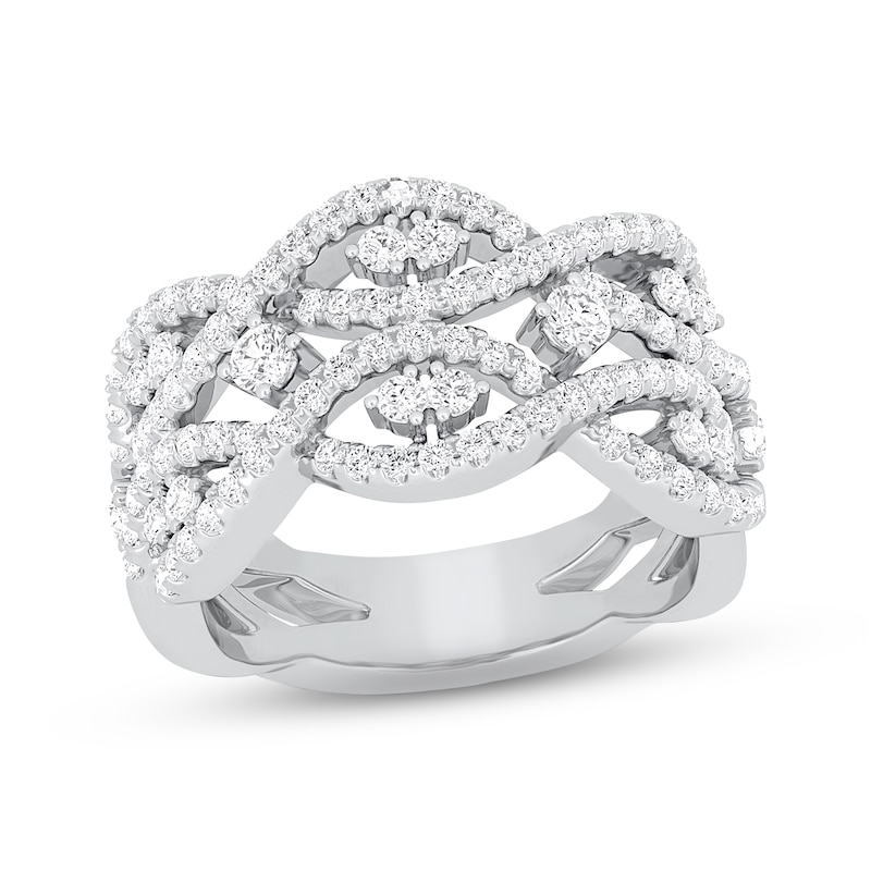 Main Image 1 of KAY Lab-Grown Diamonds Ring 1 ct tw Round-cut 14K White Gold