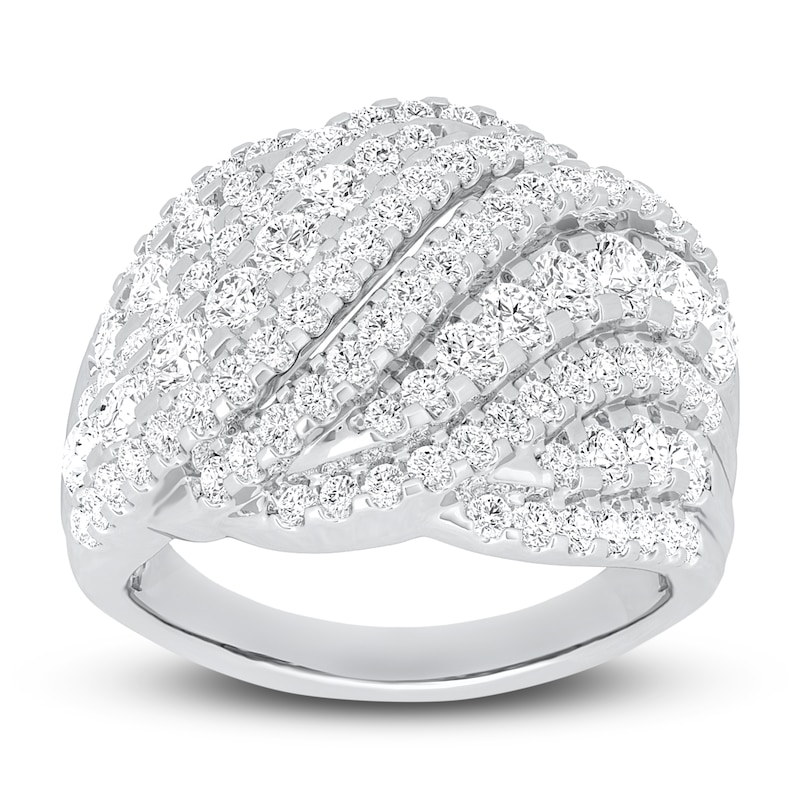 Lab-Created Diamonds by KAY Multi-Row Swirl Ring 2 ct tw 14K White Gold