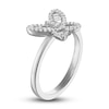 Thumbnail Image 3 of Diamond Butterfly Ring 1/3 ct tw Round & Baguette 10K White Gold