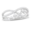 Thumbnail Image 0 of Diamond Wave Ring 1/2 ct tw Round-cut 10K White Gold
