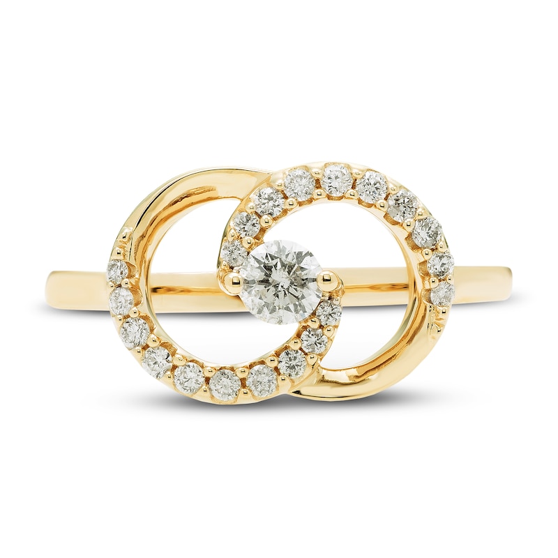 Encircled by Love Diamond Ring 1/3 ct tw Round-cut 10K Yellow Gold