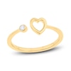 Thumbnail Image 1 of Diamond Accent Heart Deconstructed Ring Round-cut 10K Yellow Gold