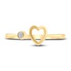 Thumbnail Image 2 of Diamond Accent Heart Deconstructed Ring Round-cut 10K Yellow Gold