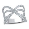 Thumbnail Image 0 of Crisscross Diamond Fashion Ring 1 ct tw Round-cut 10K White Gold