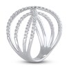 Thumbnail Image 1 of Crisscross Diamond Fashion Ring 1 ct tw Round-cut 10K White Gold