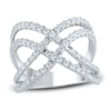 Thumbnail Image 1 of Crisscross Diamond Fashion Ring 1 ct tw Round-cut 10K White Gold