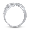 Thumbnail Image 3 of Crisscross Diamond Fashion Ring 1 ct tw Round-cut 10K White Gold