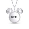 Thumbnail Image 0 of Disney Treasures Mickey Mouse Diamond Necklace 1/10 ct tw 10K White Gold 17"